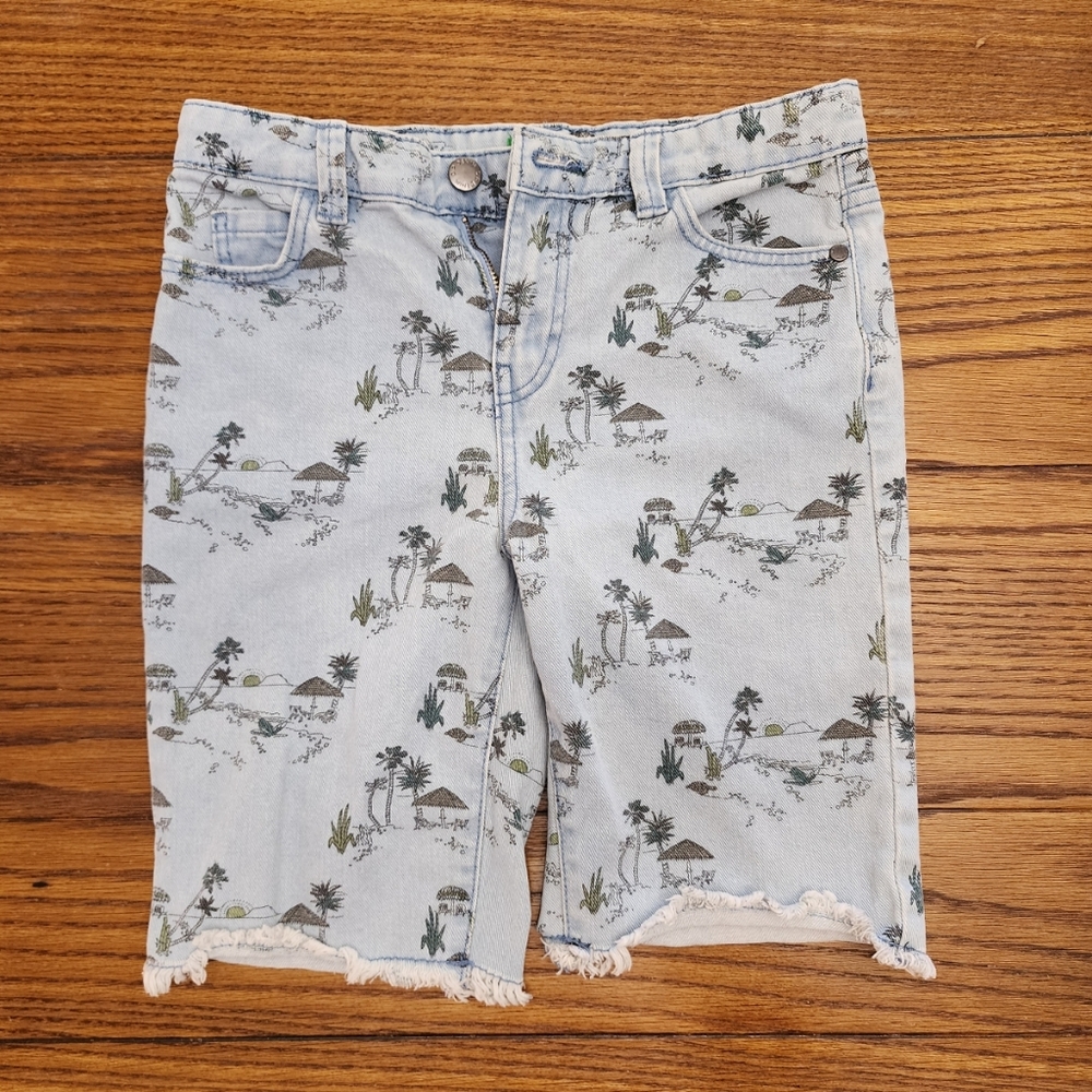 Palm tree Jean Bermuda shorts